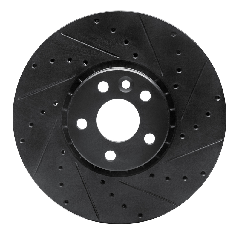 Volvo XC60 Brake Rotor (1) - Front Right - R1 Concepts - Drilled & Slotted - Black - `10-`16 Volvo XC60 Brake Rotor (1) - Front Right - R1 Concepts - Drilled & Slotted - Black - `10-`16